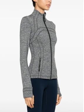 Lululemon Define Jacket Heathered Black Grey 12 Large